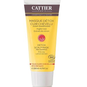 Masque Détox cuir chevelu BIO,   Avant Shampooing – 200 ML – Cattier