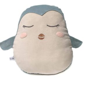 Coussin Pingouin bleu