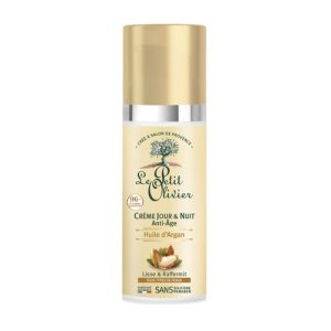 Le Petit Olivier Crème Jour & Nuit Anti-Âge à l&rsquo;Huile d&rsquo;Argan – Tous Types de Peaux -50ml