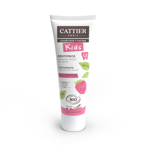 Cattier Dentifrice kids 2-6 ans Bio – Goût framboise – Sans sulfates – 50ml