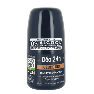 Déodorant 24h Cèdre Bio – Pour Home – 50 ml – So&rsquo;Bio Étic