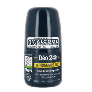 Déodorant 24h Gingembre Bio – pour Home – 50 ml – So&rsquo;Bio Étic