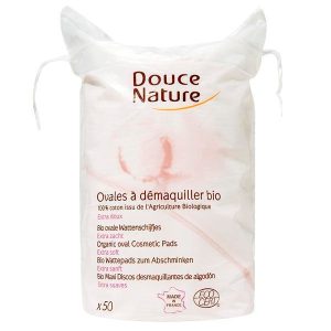 Disques à démaquiller Ovales BIO – Coton 100% BIO – 50 U – Douce Nature