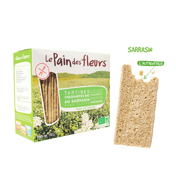 Le Pain des Fleurs Tartines Craquantes au Sarrasin Bio sans Gluten 100 g