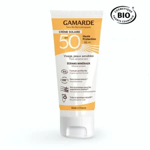 Gamarde Crème Solaire Visage spf 50 Toucher Sec Bio – 40 ml