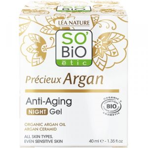 Précieux Argan Gelée de nuit anti âge à l&rsquo;argan BIO – 40ml  – Peaux Normales à Sèches – SO BIO