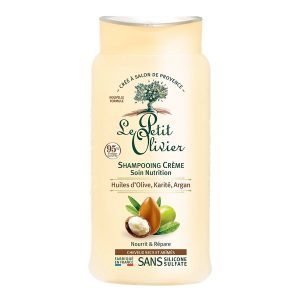 Le Petit Olivier Shampooing Crème Soin Nutrition à l&rsquo;Huile d&rsquo;Olive, Karité & Argan – Cheveux Secs et Abîmés – 250ml