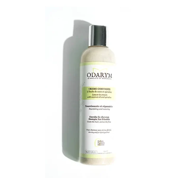 Odarym Crème Coiffante Naturelle à la Spiruline & Huile de Coco – 250 ml