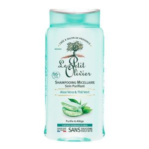 Le Petit Olivier Shampooing Micellaire Purifiant à Aloe Vera & Thé Vert – Cheveux Normaux à Gras – 250ml