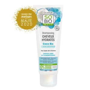 Shampooing Cheveux Hydratés Coco et Acide Hyaluronique Bio -250 ml- So Bio étic