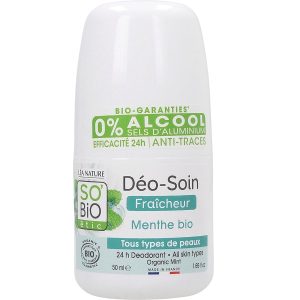 Déodorant Fraîcheur Menthe BIO 24h – tous types de  peaux  – 50ml – SO&rsquo;BIO étic