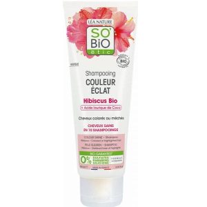 Shampooing Couleur Éclat Hibiscus Bio + Acide laurique de Coco -250 ml- So’Bio etic