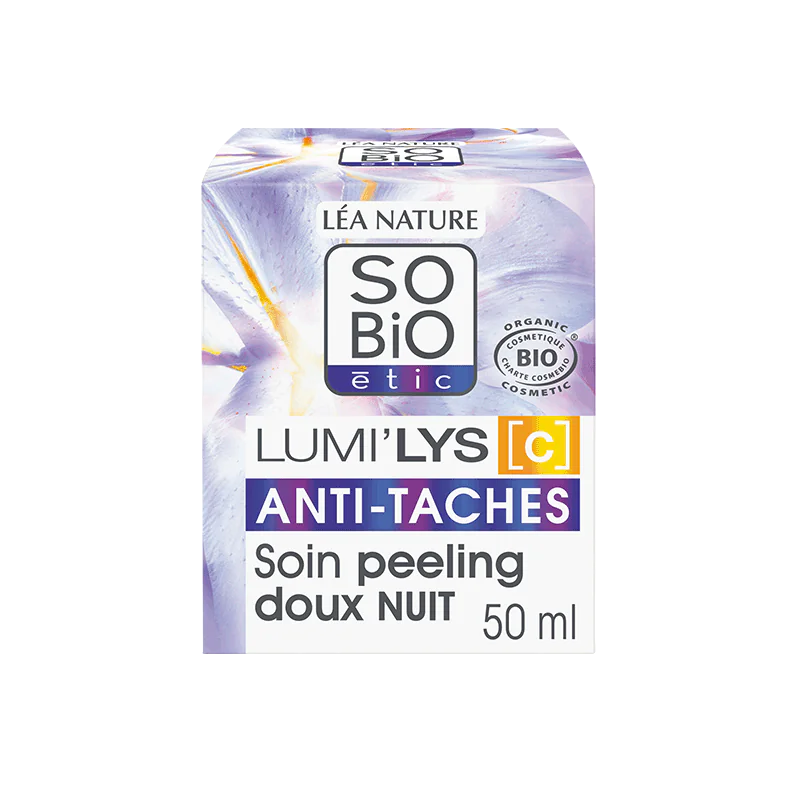 Soin Lumi’Lys C Anti-Taches Expert Soin Peeling Doux Nuit Bio – 50 ml – So’Bio Étic – Image 2