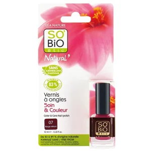Vernis à ongles 07 Rouge Velours – Soin et Couleur – Huile de ricin – 10ml – SO&rsquo;BIO